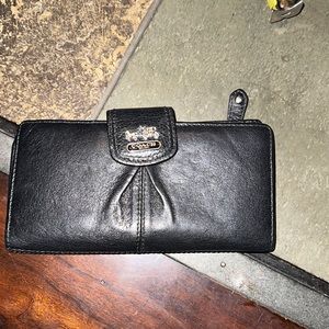 Coach black leather wallet